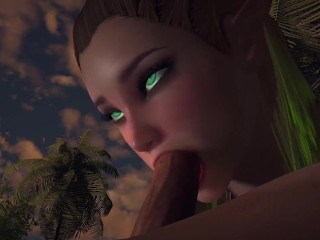 Wood Elf sucking Wood in the Garden POV Blowjob | 3D Porn