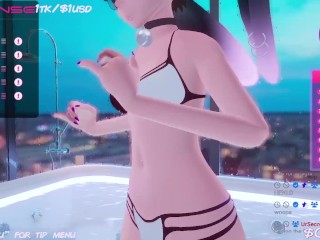 VR Bunny Rides Futa Mistress On Hot Tub Stream