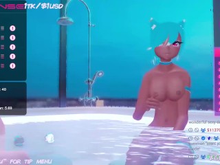 VR Bunny Rides Futa Mistress On Hot Tub Stream