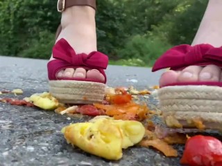 Crush fetish shoes squishing vegetables Trailer onlyfans JuliaApril