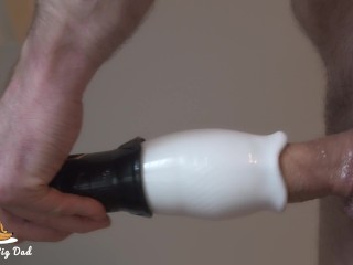 Close up Automatic Rotating Male Masturbator Blow Job Cock Stroker Sex Toys by Sohimi, Huge Cumshot