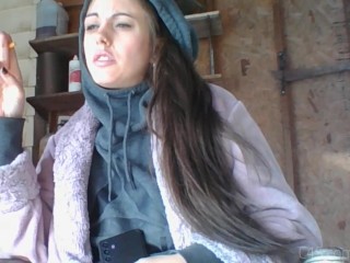 Garage Smoking - Candid Smoking - Hot Smoking - Smoking Fetish, Smoking, Flawless Melissa