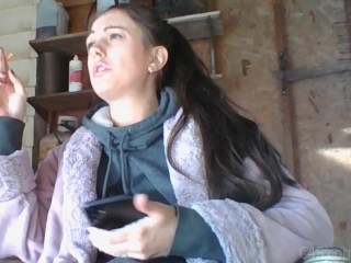 Garage Smoking - Candid Smoking - Hot Smoking - Smoking Fetish, Smoking, Flawless Melissa