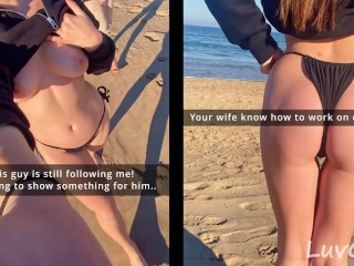 Picked Up Random Stranger on Public Beach for Quick Fuck | Hotwife Caught