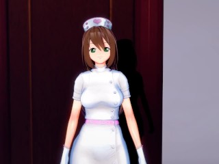 The naughty nurse Iris from Mega Man X DiVE gives her man an erotic massage (3D Hentai)