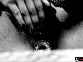 DEVILS GANGBANGS - Hot Ebony Lala Ivey Gets Both Holes Pounded In Interracial Gangbang