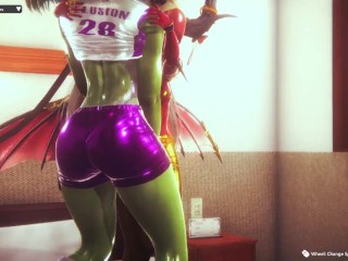 little succubus and she-hulk - Honey Select 2