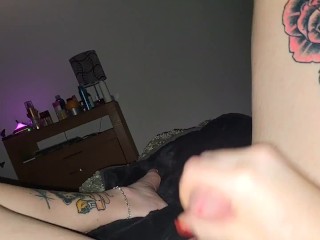 I get horny alone in bed every night.. Trans girl dick and cumshot