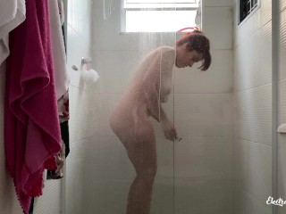 Day 8 #Voyeur - She is taking a shower, her body is perfect