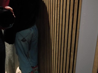 stranger fill my mouth in fitting room