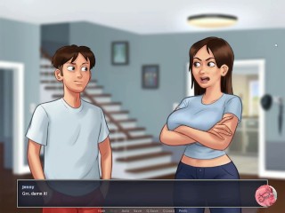 Summertime saga #13 - Stepson and busty stepmom mansturbating - Gameplay