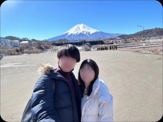 【個人撮影】温泉旅館♨️早朝の露天風呂でぎゅーしながらまったり♡良い雰囲気の中で朝から濃厚なディープキスをする素人カップルの日常♡／Japanese amateur hentai ／日本人／パイパン