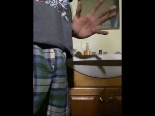 Super Late Night Jerk Off and Strip While Family Asleep 🤫😉🍆💦