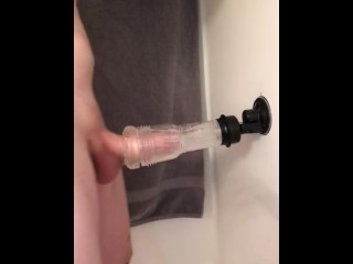 Aggressively pumping out cum while using my fleshlight after edging for an hour.