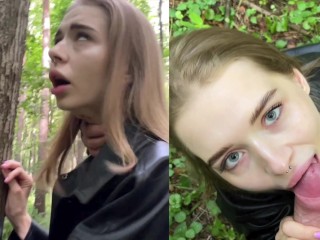 RISKY PUBLIC SEX in the forest with Californiababe