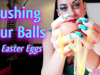 Crushing Your Balls Like Easter Eggs - Lady Bellatrix in fingernail fetish Femdom pov (teaser)