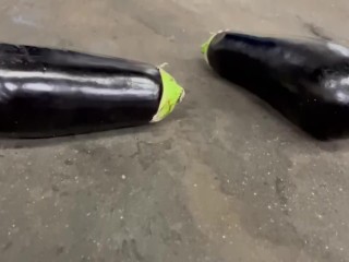 Wedges crush, stomped and squish some eggplant to nothing- shoeplay - trailer!😉