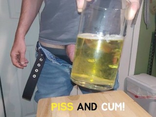 Freshmade piss and cum mix