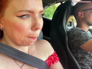 I MASTURBATED and SQUIRTING in the car while we drive down the highway!