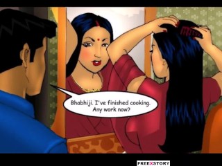 Savita bhabhi episode five - Indian hot desi bhay having sex with her maid