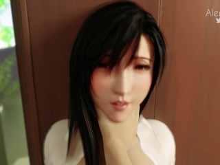 Tifa gets creampied for a promotion in the office (from the ad)