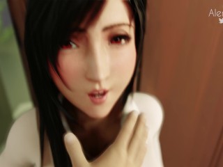 Tifa gets creampied for a promotion in the office (from the ad)