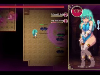 Mage Kanades Futanari Dungeon Quest [ Hentai Game ] Ep.2 Crushed and drained by gigantic boobs