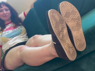 J cums on my stinky soles