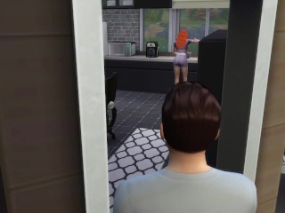 Sims 4 - Stepson fucks dad's new trophy wife