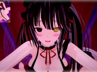 Date A Live - Two Futas Kurumi Tokisaki | Male Taker POV