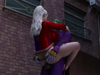 The Joker Fucks Harley Quinn in dirty Alley way