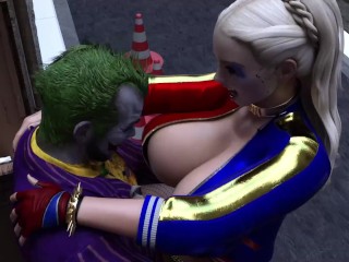 The Joker Fucks Harley Quinn in dirty Alley way