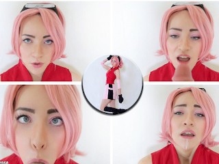 Sakura Haruno Ahegao Blowjob V.2 (NARUTO COSPLAY)