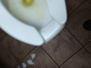 Per fan request: piss on the toilet seat... and my leg haha