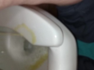 Per fan request: piss on the toilet seat... and my leg haha