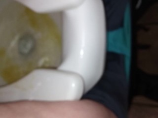 Per fan request: piss on the toilet seat... and my leg haha