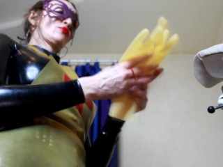 Femdom BDSM Doctor Mistress Eva Latex Fetish Big Ass Milf Sex Toys Dominatrix Rubber Mask Kink Hot