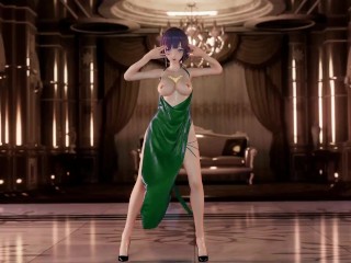 Honkai Impact Mei Raiden Sex and Dance Dark Green Apron Color Edit Smixix