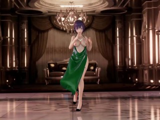 Honkai Impact Mei Raiden Sex and Dance Dark Green Apron Color Edit Smixix