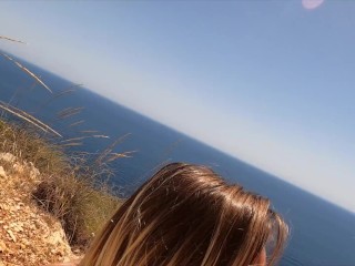 Horny couple's holiday adventures 🥵 Fucking on the Spanish coast