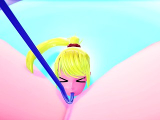 Samus in Zero Suit - Water Filling Body Inflation 3 (Nude) | Imbapovi