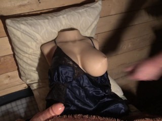 After his babygirl enjoys herself alone, Daddy shows her what is she missing... (my biggest load eve