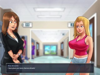 Summertime saga #18 - Taking my boss to bed with her tits out - Gameplay