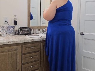 Woman In Bathroom Caught With Her Panty Down By Stranger - (bbw ssbbw, Fat ass, big butt, thick ass)