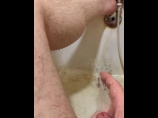 Sissy Submissive Bitch Squirts Everywhere water therapy Hydro Sex Piss Golden Shower Play Solo Male