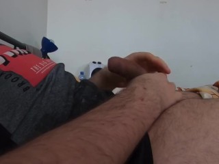 Jelqing routine and masturbating till cumshot