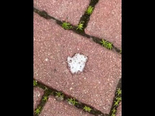 A nice teen drools a thick loogie from the tongue