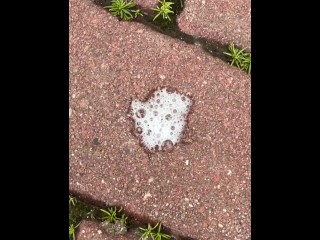 A nice teen drools a thick loogie from the tongue