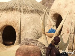 18yo Wednesday Anal Fucked by African Tribe FUTAS with Huge Cocks