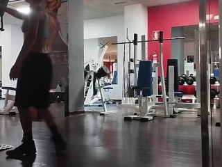 Random gym. Smelly dirty feet fetish.